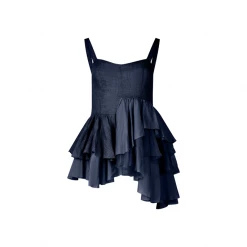 TRELISE COOPER Tops Layered Up Top Navy Size 10 5 TRELISE COOPER Tops Layered Up Top Navy Size 10