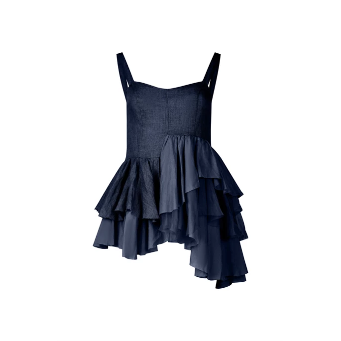 TRELISE COOPER Tops Layered Up Top Navy Size 10 3 TRELISE COOPER Tops Layered Up Top Navy Size 10