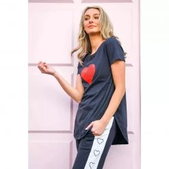 3RD STORY Tops Red Heart Tee Ink