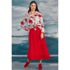 Curate Bottoms Tuck It Up Skirt Red