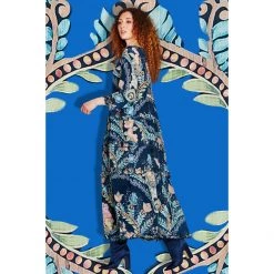 Curate Don't Get Me Long Dress Navy