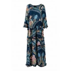 Curate Don't Get Me Long Dress Navy