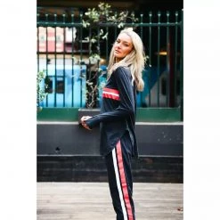 3RD STORY Gold Star With Stripes L/s Tee Ink/Poppy Tops