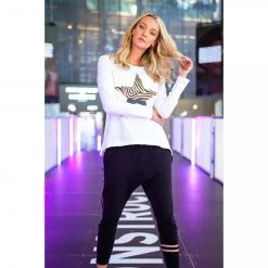 3RD STORY Tiger Splice Star L/s Tee White Tops