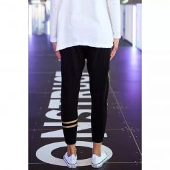 3RD STORY Golden Stripes Jogger Black