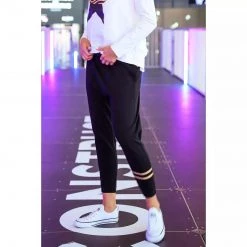 3RD STORY Golden Stripes Jogger Black