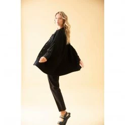 Mela Purdie Jackets Snap Slide Puff Rib Merino Black