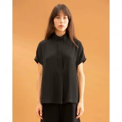 Mela Purdie Cylinder Shell Blouse Carob Tops