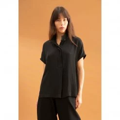 Mela Purdie Cylinder Shell Blouse Carob Tops