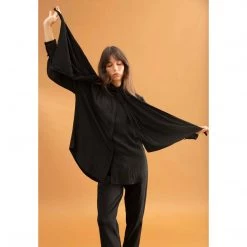 Mela Purdie Scarf Neck Blouse Black