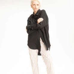 Mela Purdie Relaxed Pocket Shirt Black