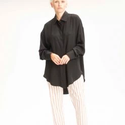 Mela Purdie Relaxed Pocket Shirt Black