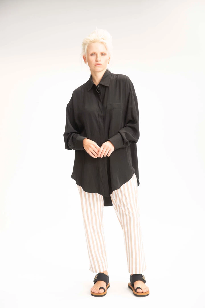 Mela Purdie Relaxed Pocket Shirt Black 1 Mela Purdie Relaxed Pocket Shirt Black