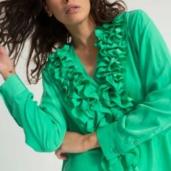 Mela Purdie Rufflet Blouse Jade New Arrivals