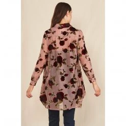 Curate Tops Hot Under The Collar Shirt - Rose Burnout Velvet