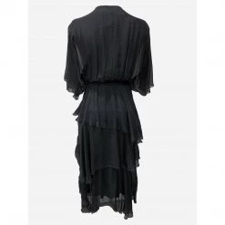 La Strada Silk 3 Tiered Dress Nero Dresses 5 La Strada Silk 3 Tiered Dress Nero Dresses
