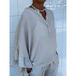 ITALIAN LUXE Luisa Top With Sequin Trim Tops 17 ITALIAN LUXE Luisa Top With Sequin Trim Tops