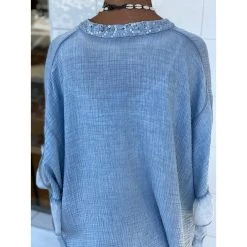 ITALIAN LUXE Luisa Top With Sequin Trim Tops 22 ITALIAN LUXE Luisa Top With Sequin Trim Tops