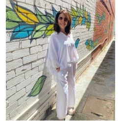 ITALIAN LUXE Luisa Top With Sequin Trim Tops