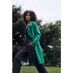 Little Lies Checked Coatigan