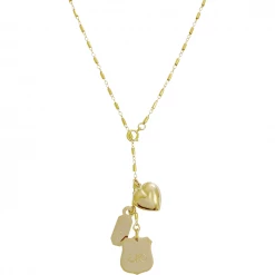 Misuzi Leon Crest Lariat Necklace