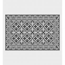 Beija Flor Kitchen & Tabletop Flor De Lis Black & White Vinyl Placemat