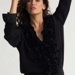 Mela Purdie Rufflet Blouse Black New Arrivals