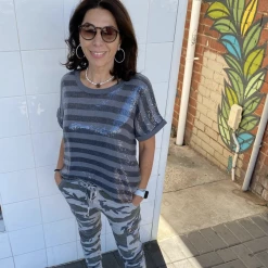 Italian Luxe Bottoms Army Cargo Pant Grey