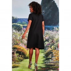TRELISE COOPER Who Rose There Tunic Black Floral Dresses