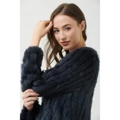 365 DAYS Fur Jackets Rabbit Fur Jacket Midnight