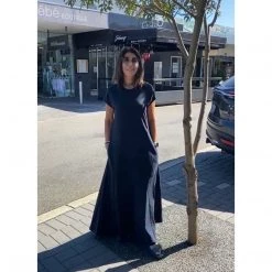 Mela Purdie Dresses Maxi Tri Dress Navy