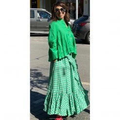 TRELISE COOPER Bottoms City Out Skirt Apple Check