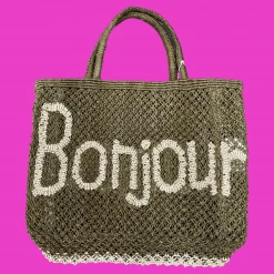 The Jacksons Bonjour Small Jute Bag - Olive