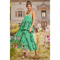 TRELISE COOPER Bottoms City Out Skirt Apple Check