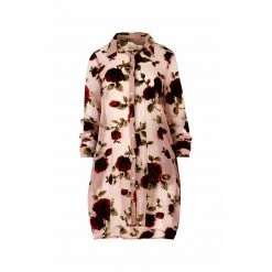 Curate Tops Hot Under The Collar Shirt - Rose Burnout Velvet